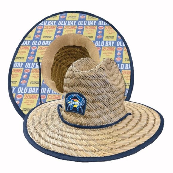 Old Bay Lifeguard Garden Straw Hat NEW Fast Ship - Picture 1 of 4